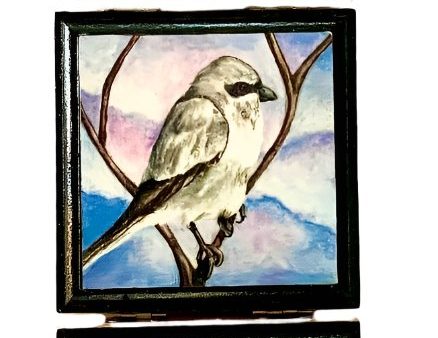 Bird-Themed Wooden Keepsake Box with Art Prints – Handcrafted Boxes Featuring Original Bird Paintings For Sale