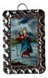 Mini Retablo St. Christopher | Handcrafted Traditional Spanish Colonial Tin Art | 3x2 New Mexico Supply