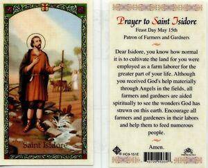 Prayer Card Prayer To Saint Isidore Patron Of Farmers And Gardners Laminated HC9-151E Discount